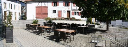 Dorfplatz Panorama Ansicht